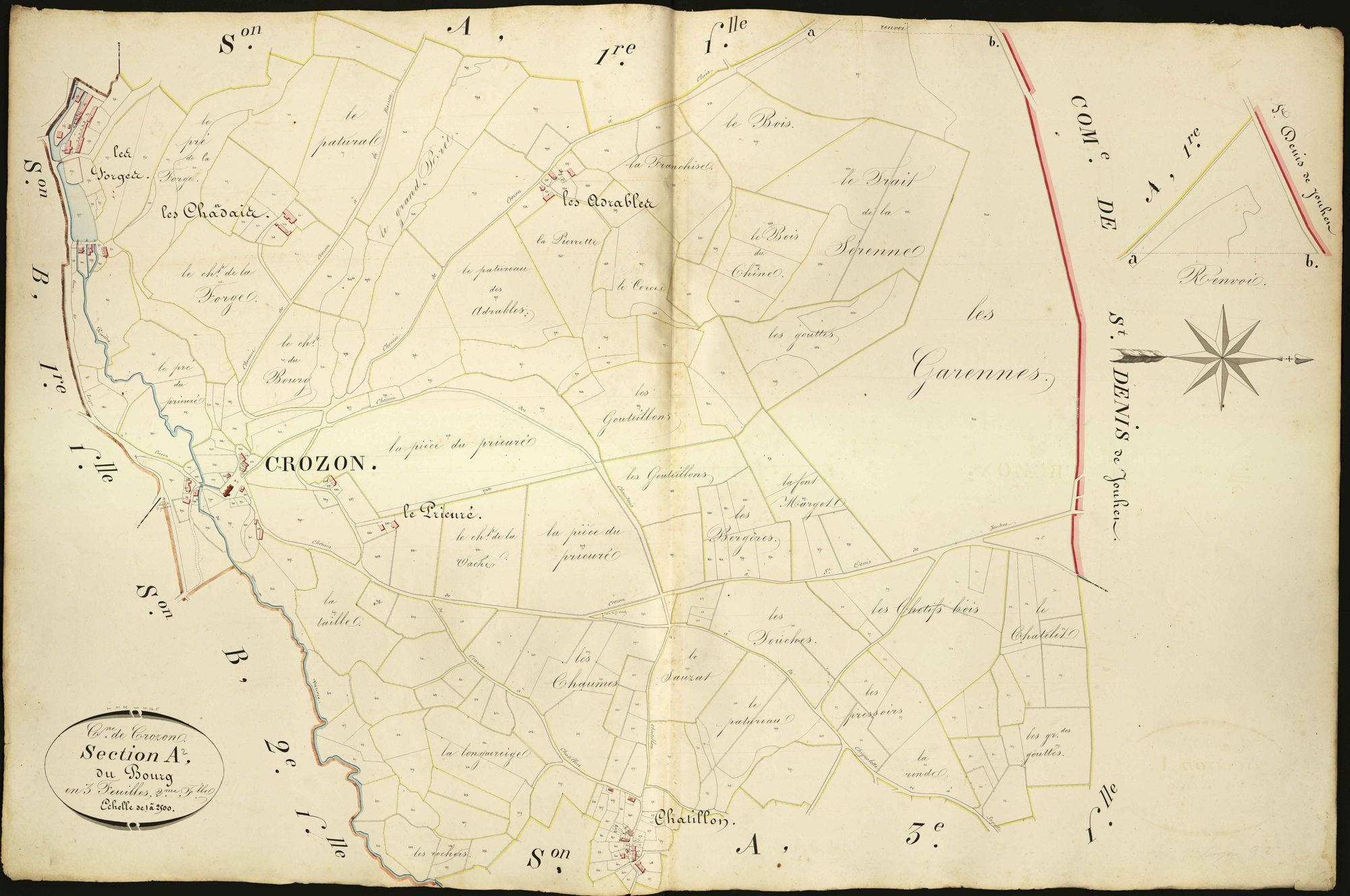 Crozon-sur-Vauvre - Section A2, dite du Bourg.
