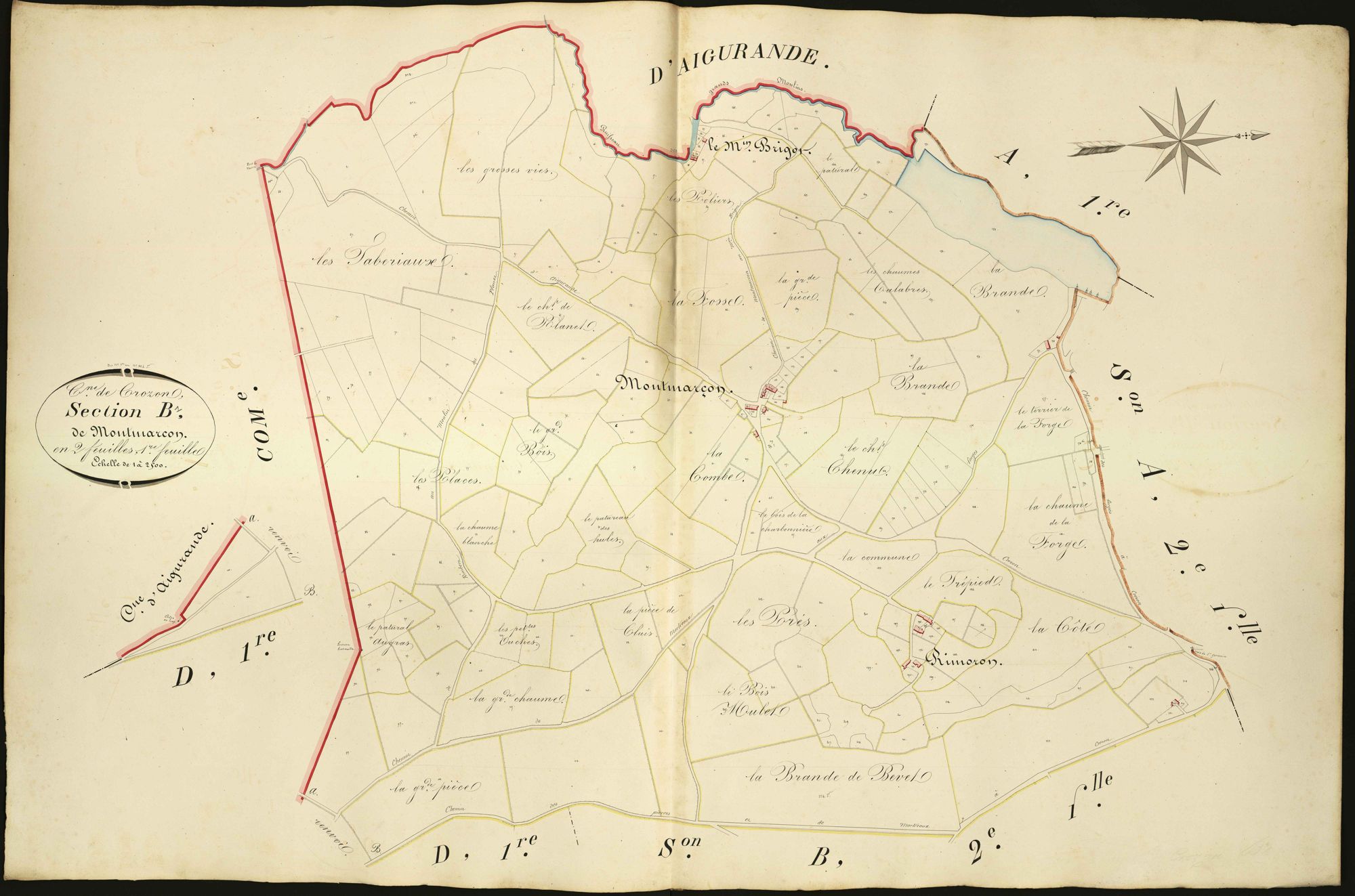 Crozon-sur-Vauvre - Section B1, dite de Montmarcon.