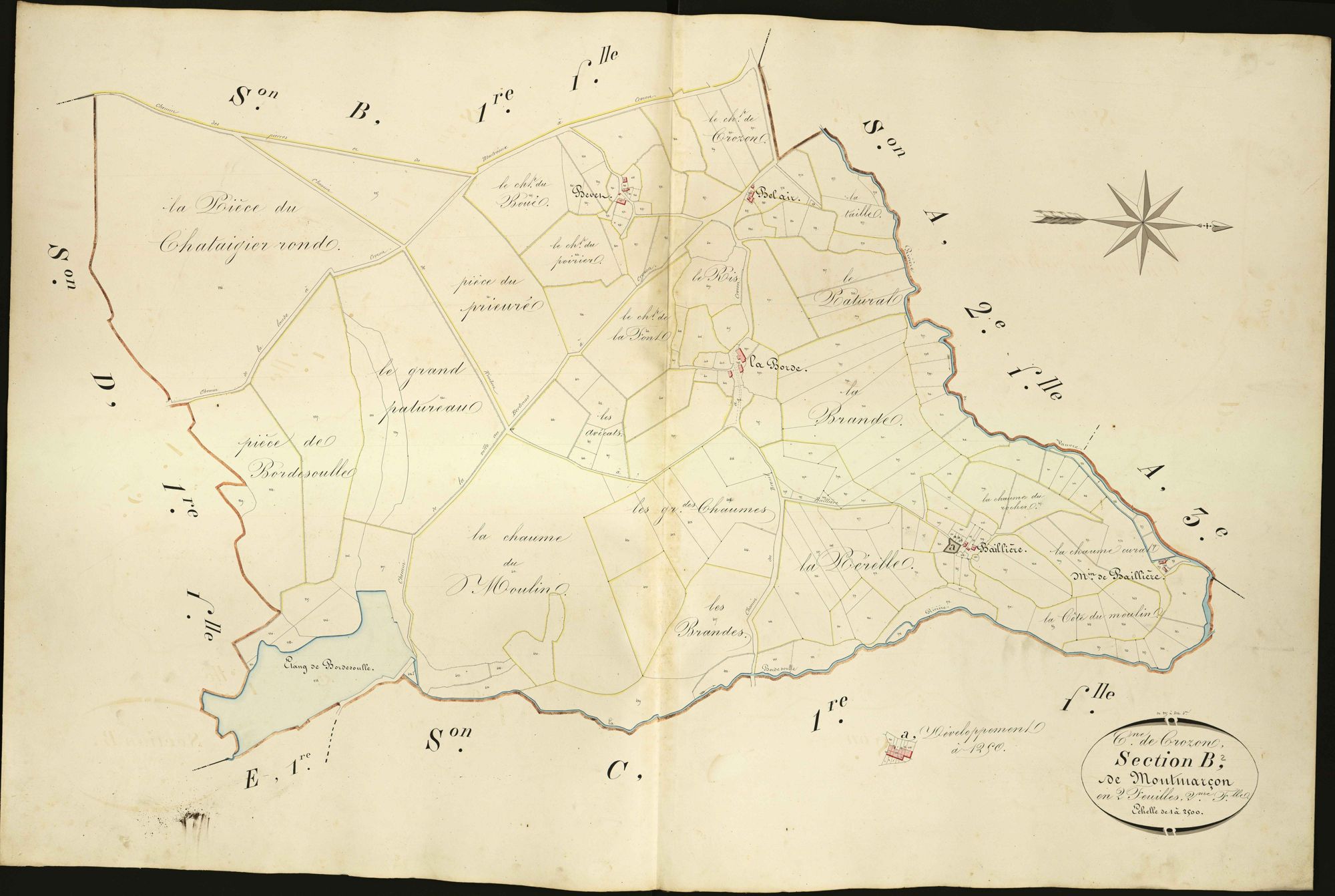 Crozon-sur-Vauvre - Section B2, dite de Montmarçon.