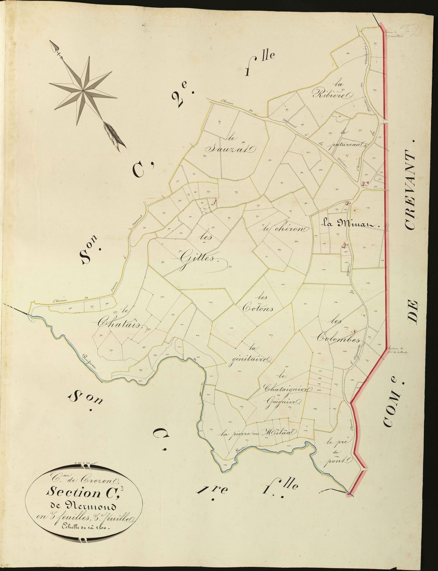 Crozon-sur-Vauvre - Section C3, dite de Nermond.