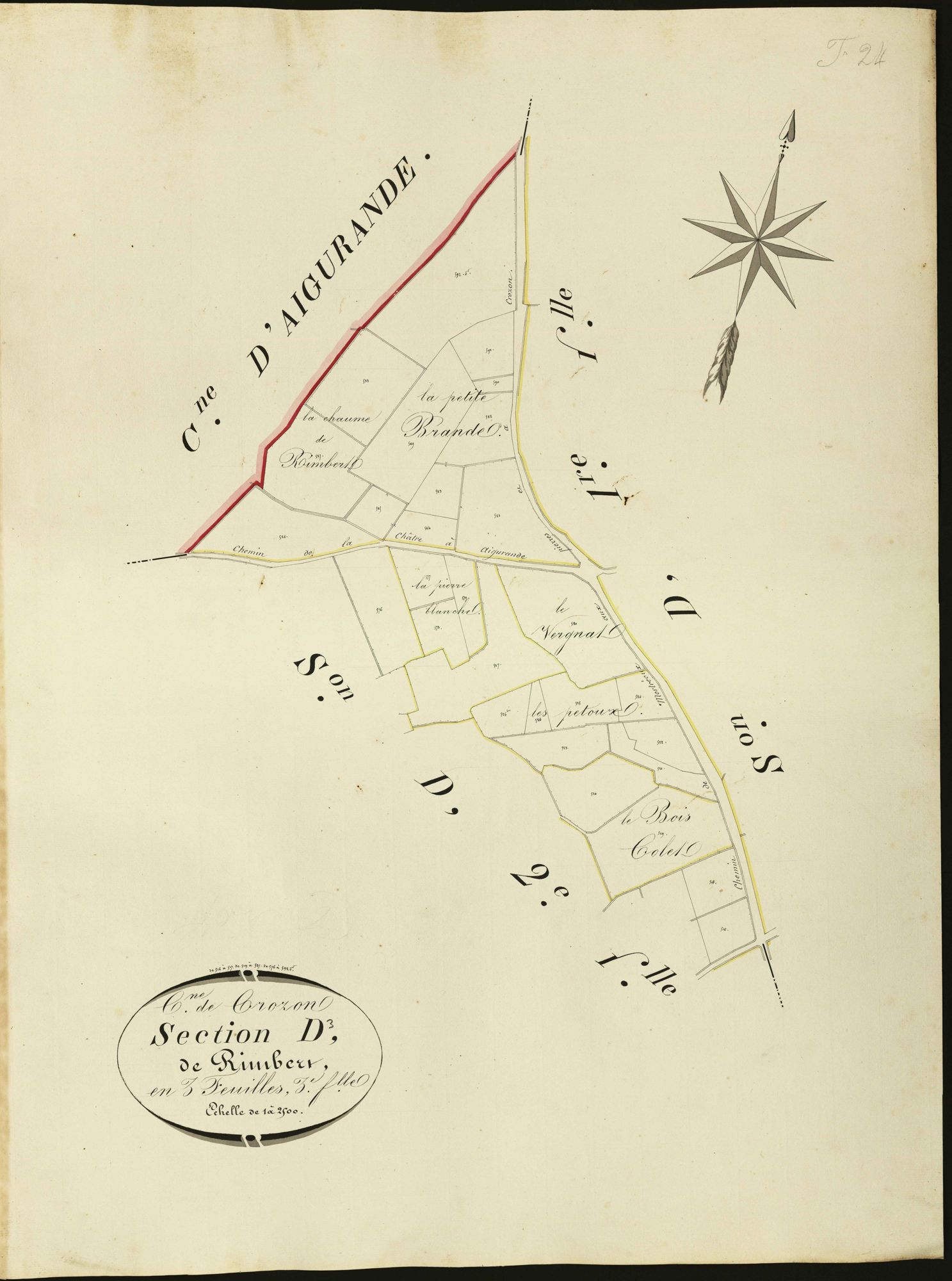 Crozon-sur-Vauvre - Section D3, dite de Rimbert.