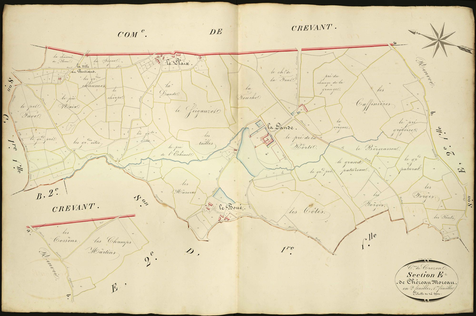 Crozon-sur-Vauvre - Section E1, dite de Chézeau Moreau.