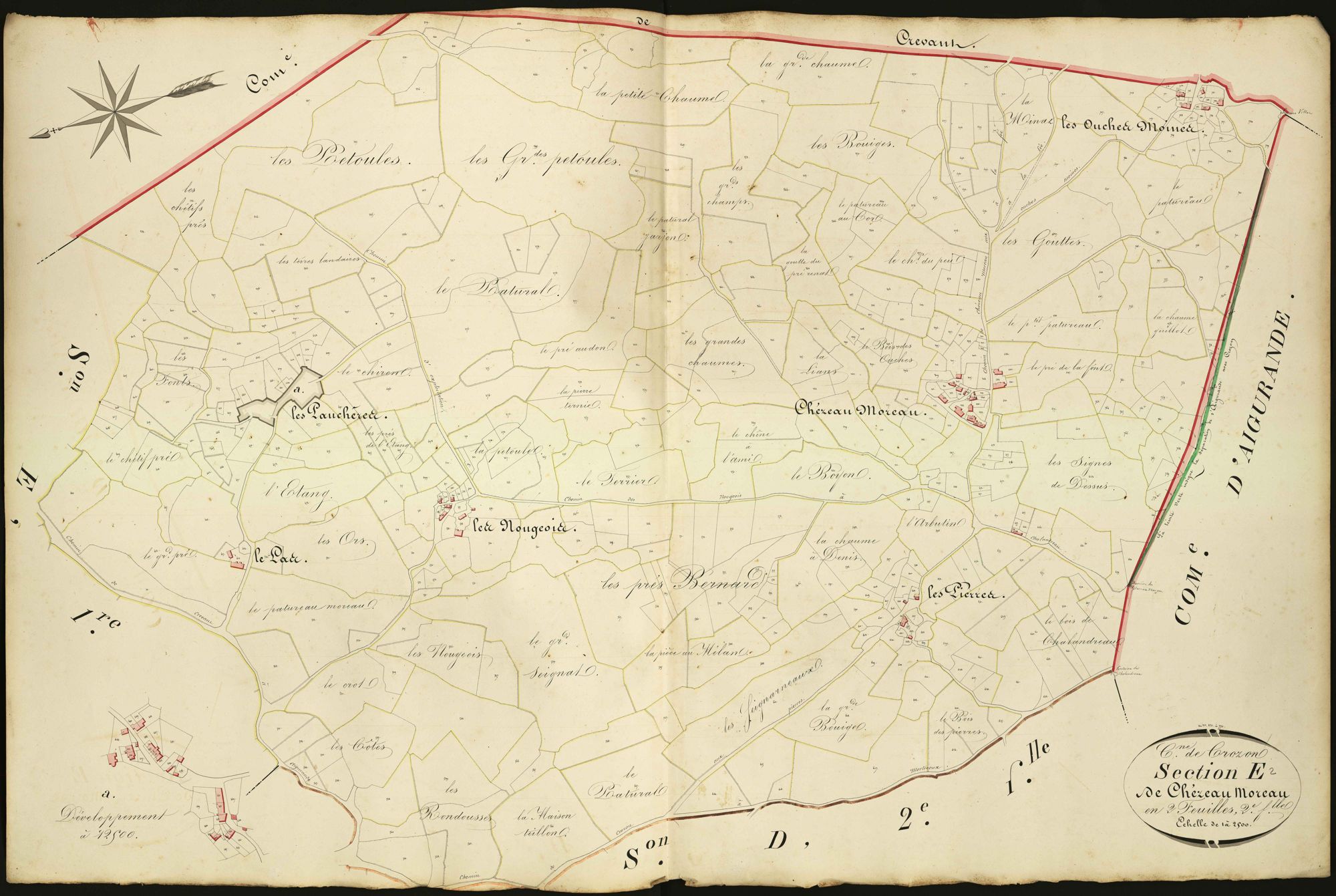 Crozon-sur-Vauvre - Section E2, dite de Chézeau Moreau.