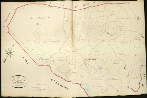 Crozon-sur-Vauvre - Section A1, dite du Bourg.