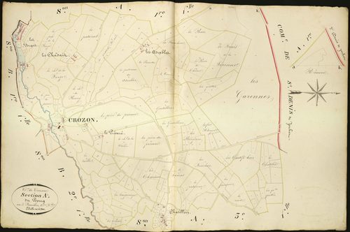 Crozon-sur-Vauvre - Section A2, dite du Bourg.