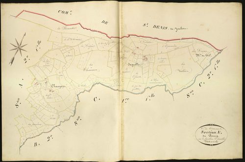Crozon-sur-Vauvre - Section A3, dite du Bourg.