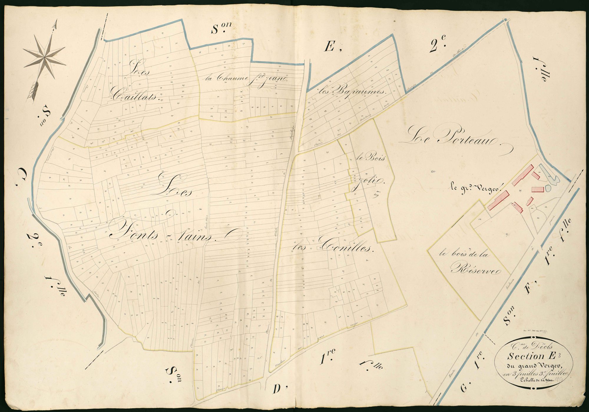 Déols - Section E3, dite du Grand Verger.