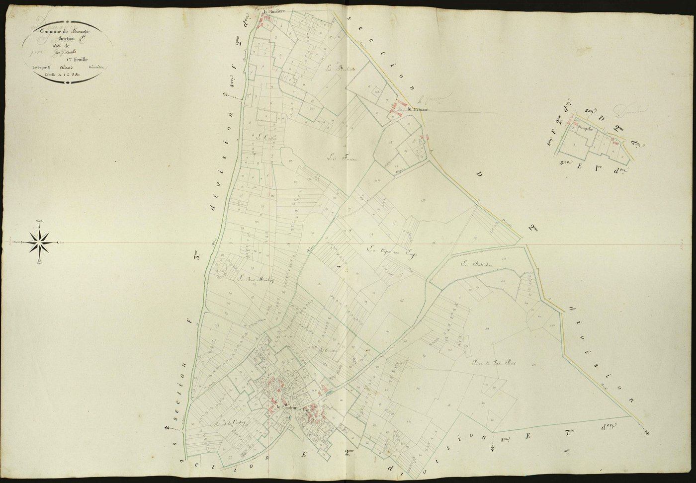 Douadic - Section E1, dite de Dadé sur le tableau d'assemblage.