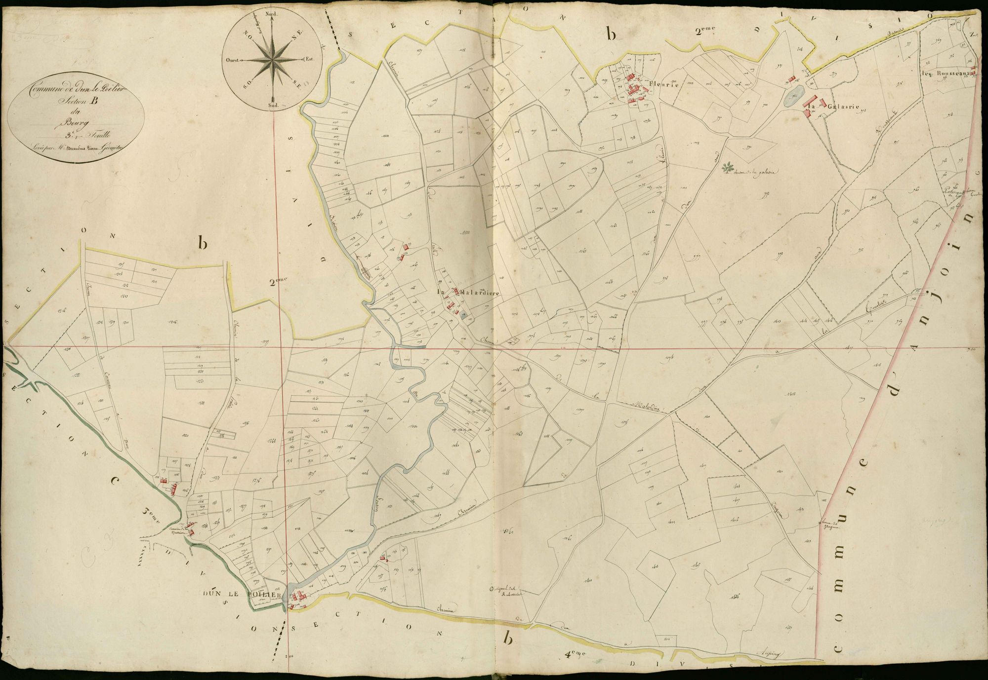 Dun-le-Poëlier - Section B3, dite du Bourg.