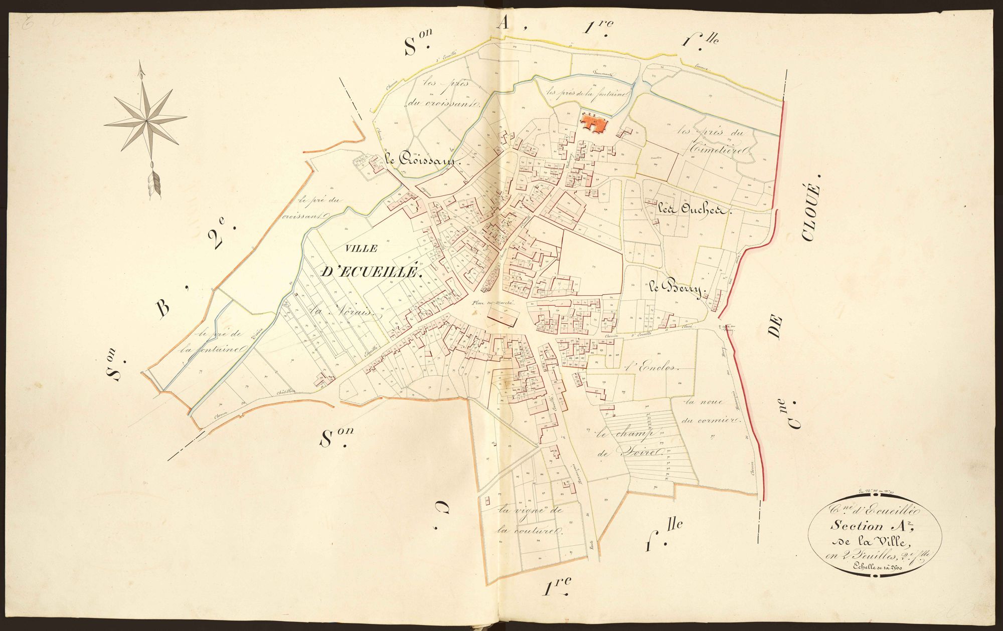 Ecueillé - Section A2, dite de la Ville.