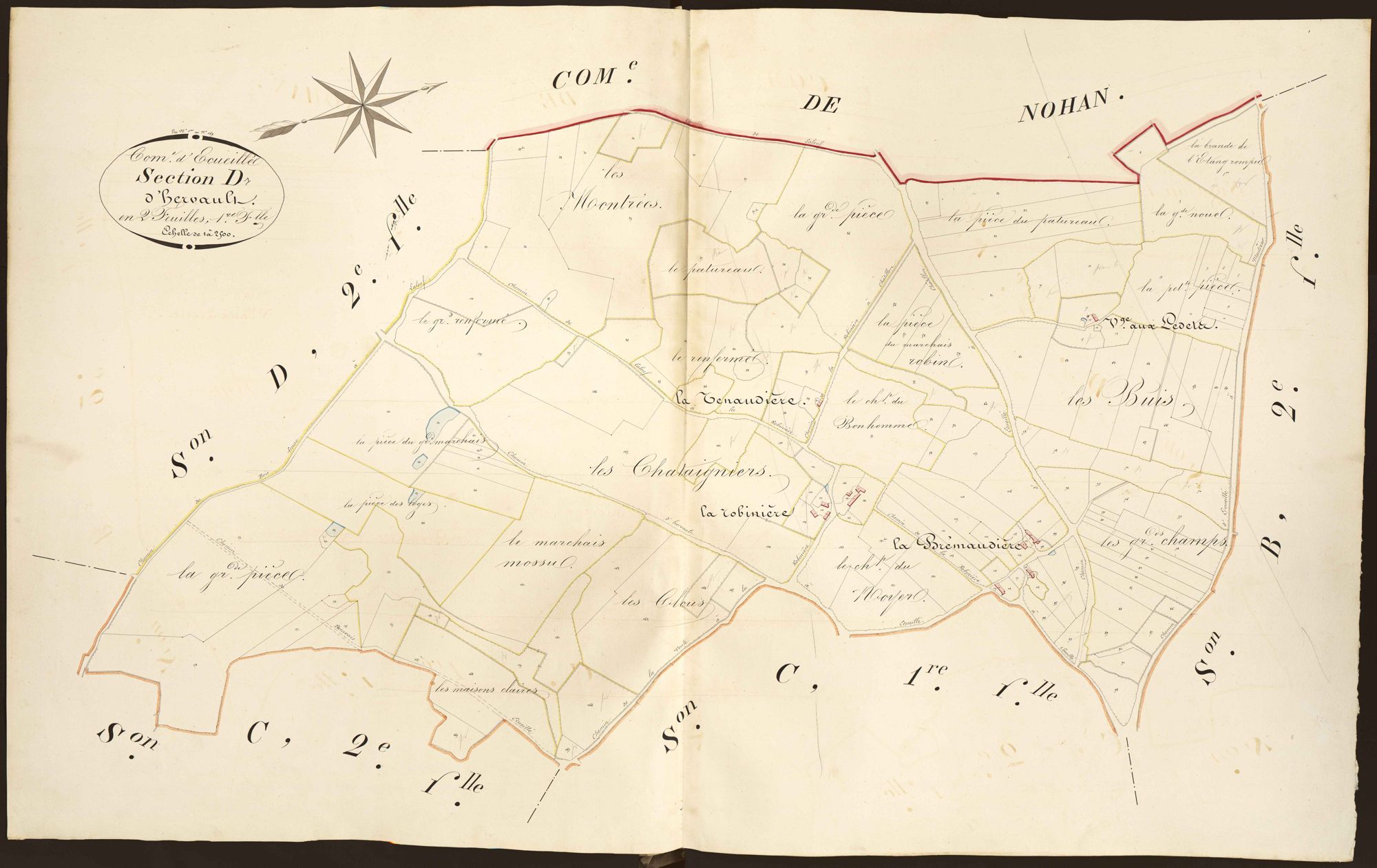Ecueillé - Section D1, dite d' Hervault.