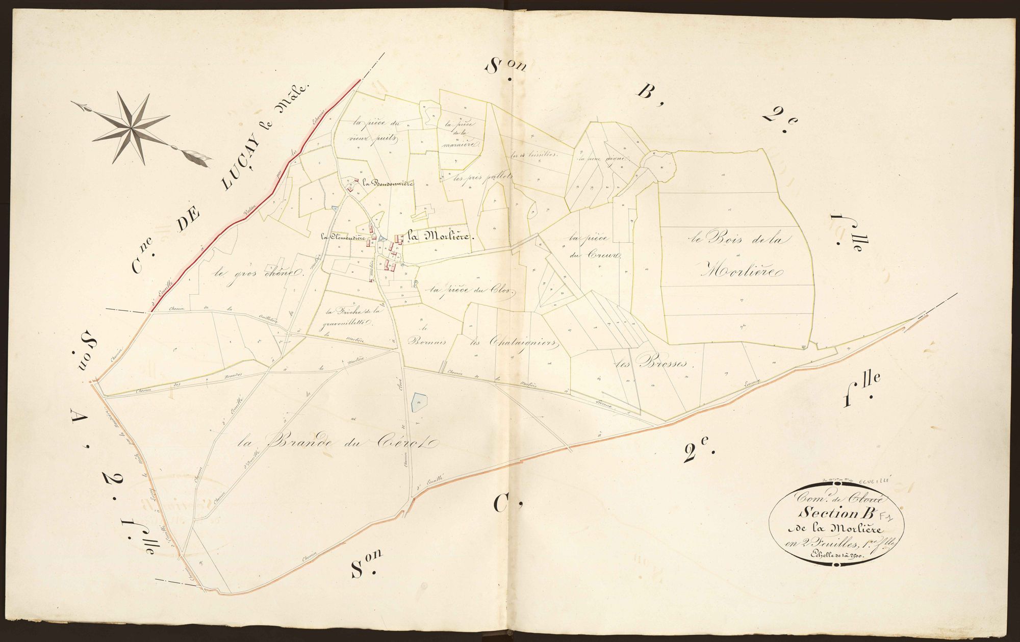 Ecueillé - Section F1, dite de la Morlière (ancienne section B1 de Cloué).