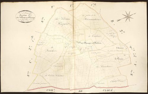 Ecueillé - Section C1, dite du Village des Champs.