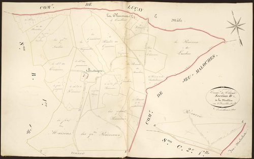Ecueillé - Section F2, dite de la Morlière (ancienne section B2 de Cloué).