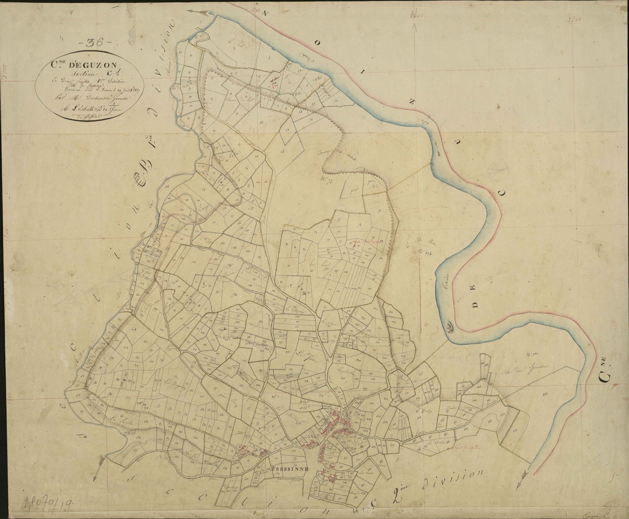 Eguzon-Chantôme - Section C1, dite de Fressines (ancienne commune d'Eguzon).