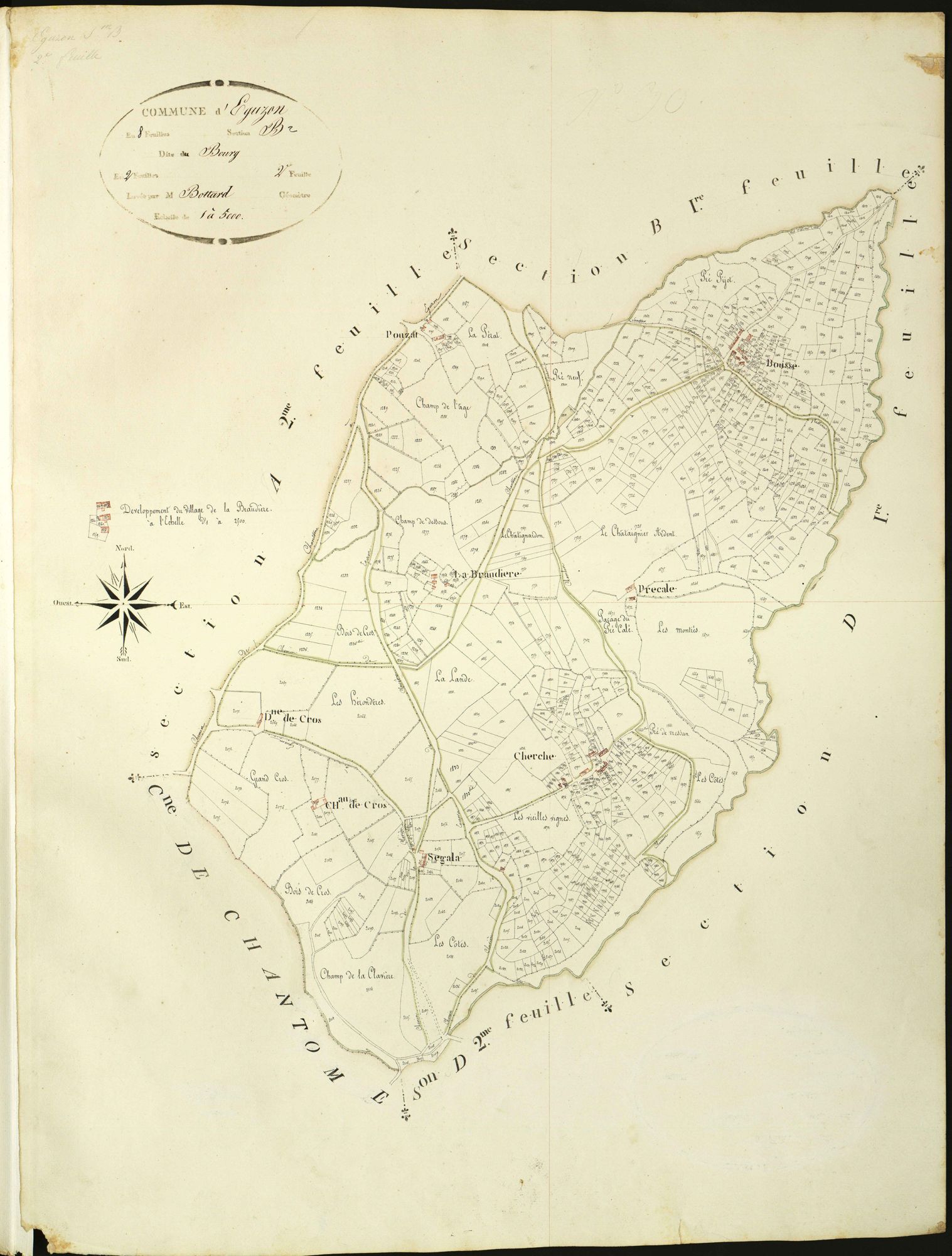 Eguzon-Chantôme - Section B2, dite du Bourg (ancienne commune d'Eguzon).