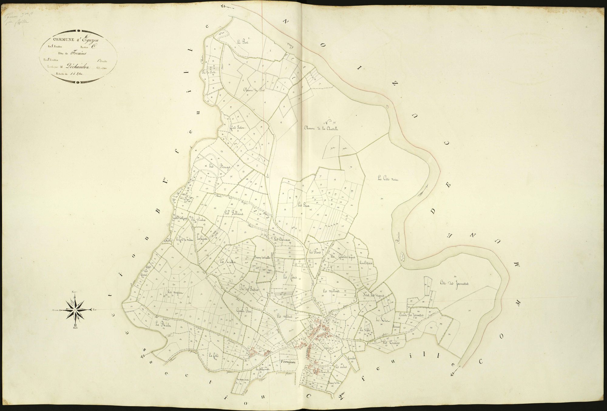 Eguzon-Chantôme - Section C1, dite de Fressines (ancienne commune d'Eguzon).