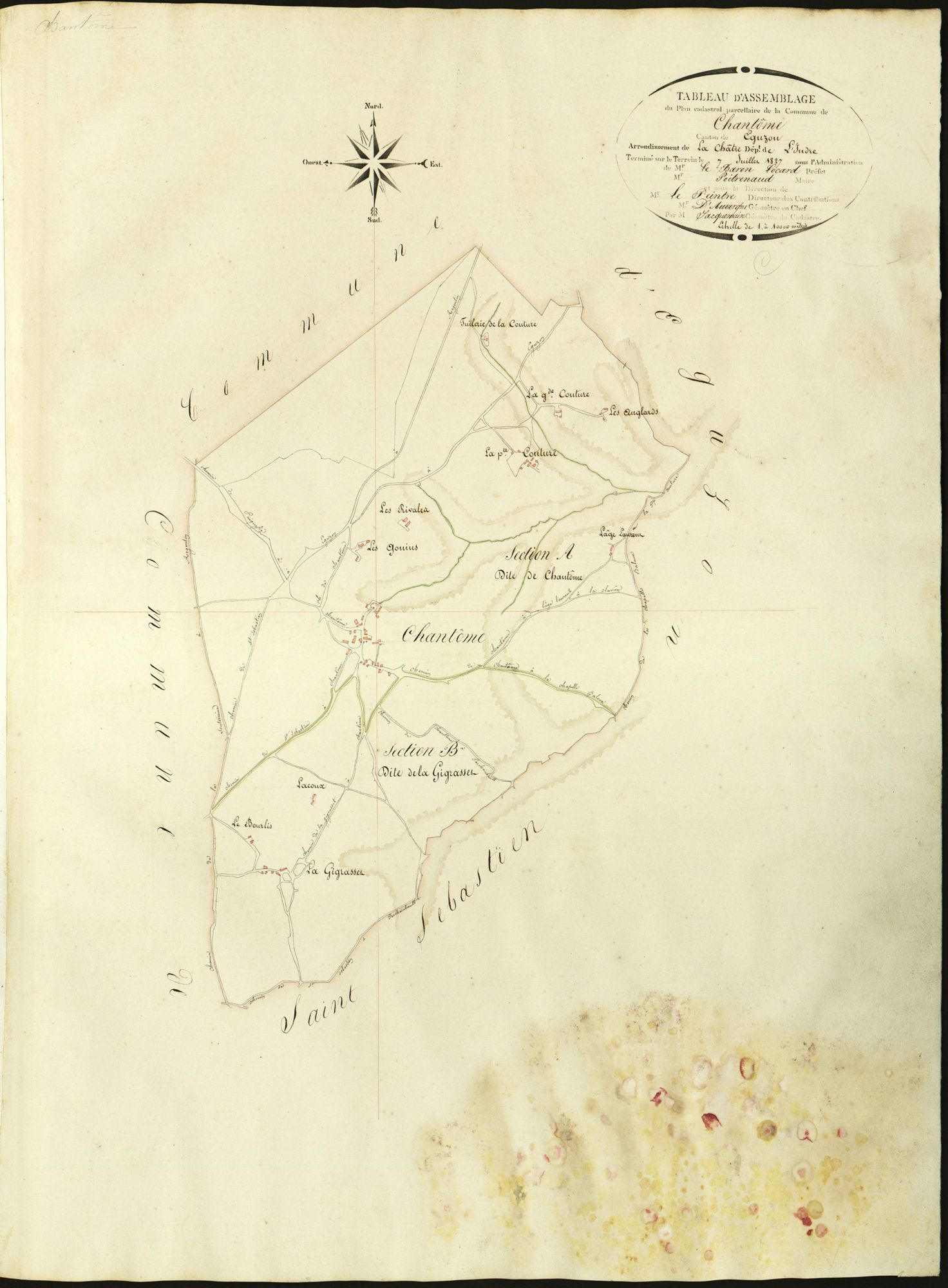 Eguzon-Chantôme - Tableau d'assemblage (Chantôme).