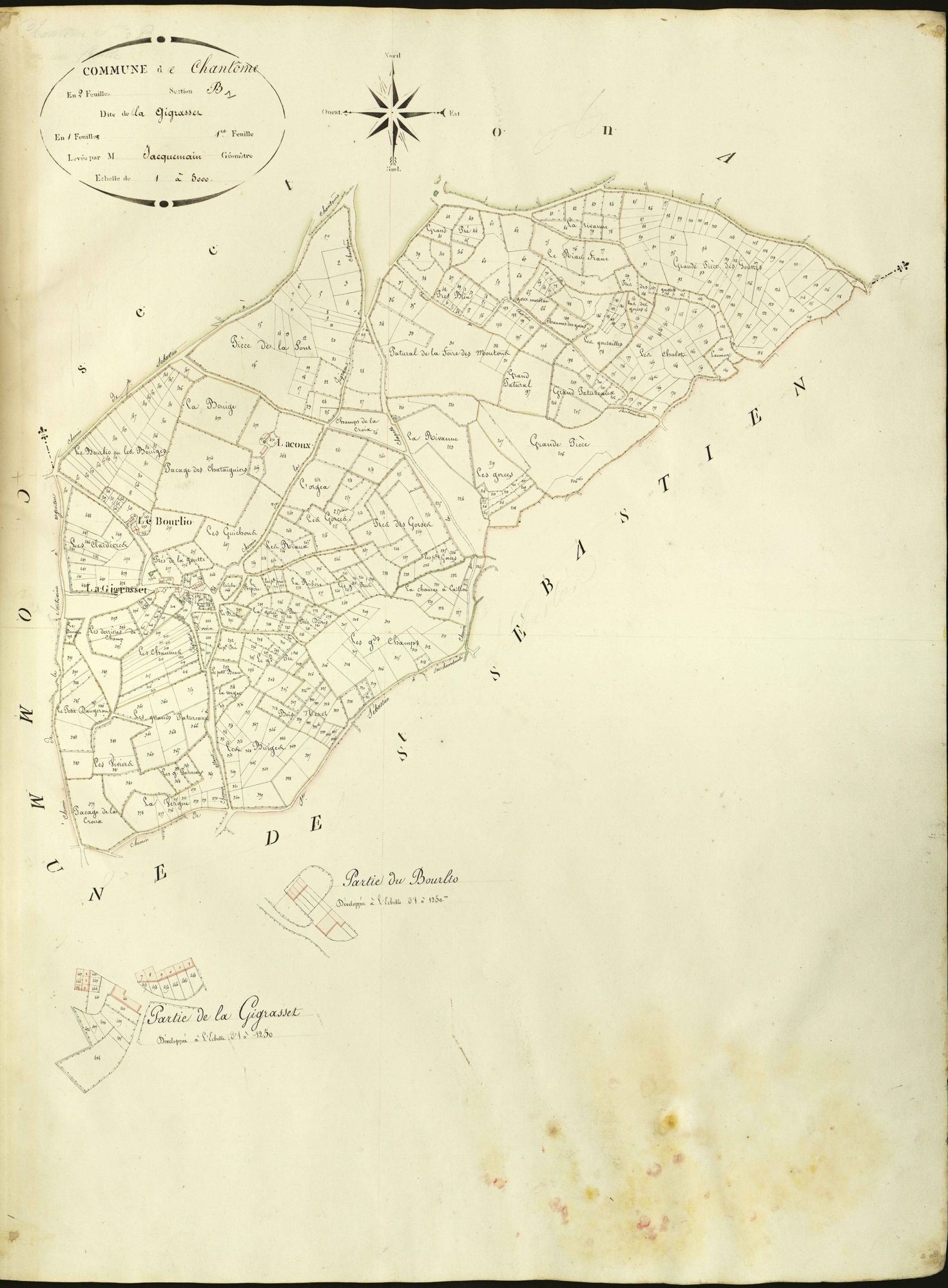 Eguzon-Chantôme - Section B, dite de la Gigrasset (ancienne commune de Chantôme).