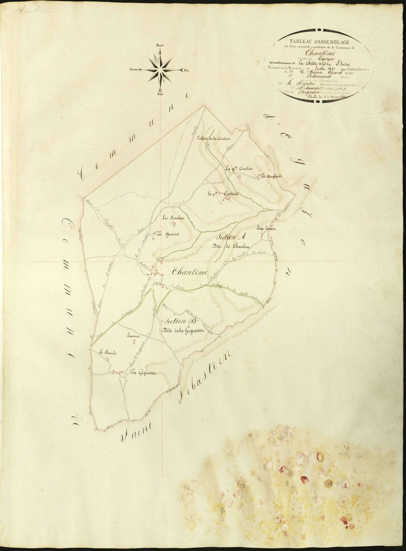Eguzon-Chantôme - Tableau d'assemblage (Chantôme).