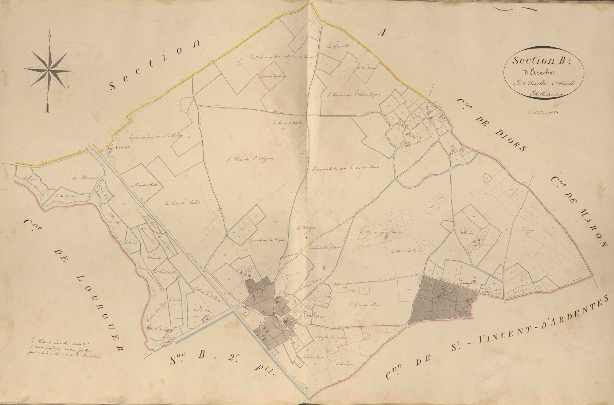 Etrechet - Section B 1, dite d'Etrechet.
