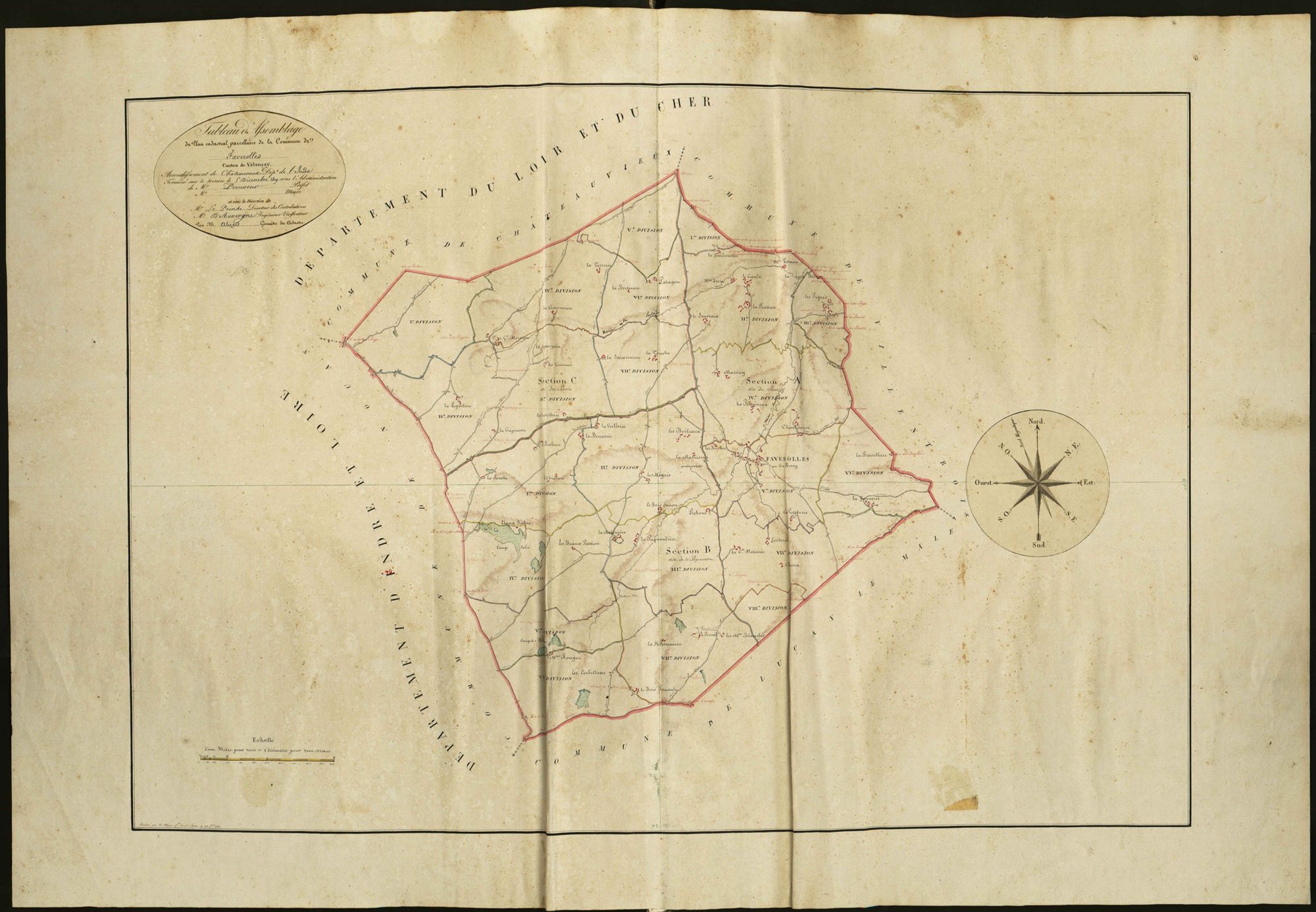Faverolles - Tableau d'assemblage.
