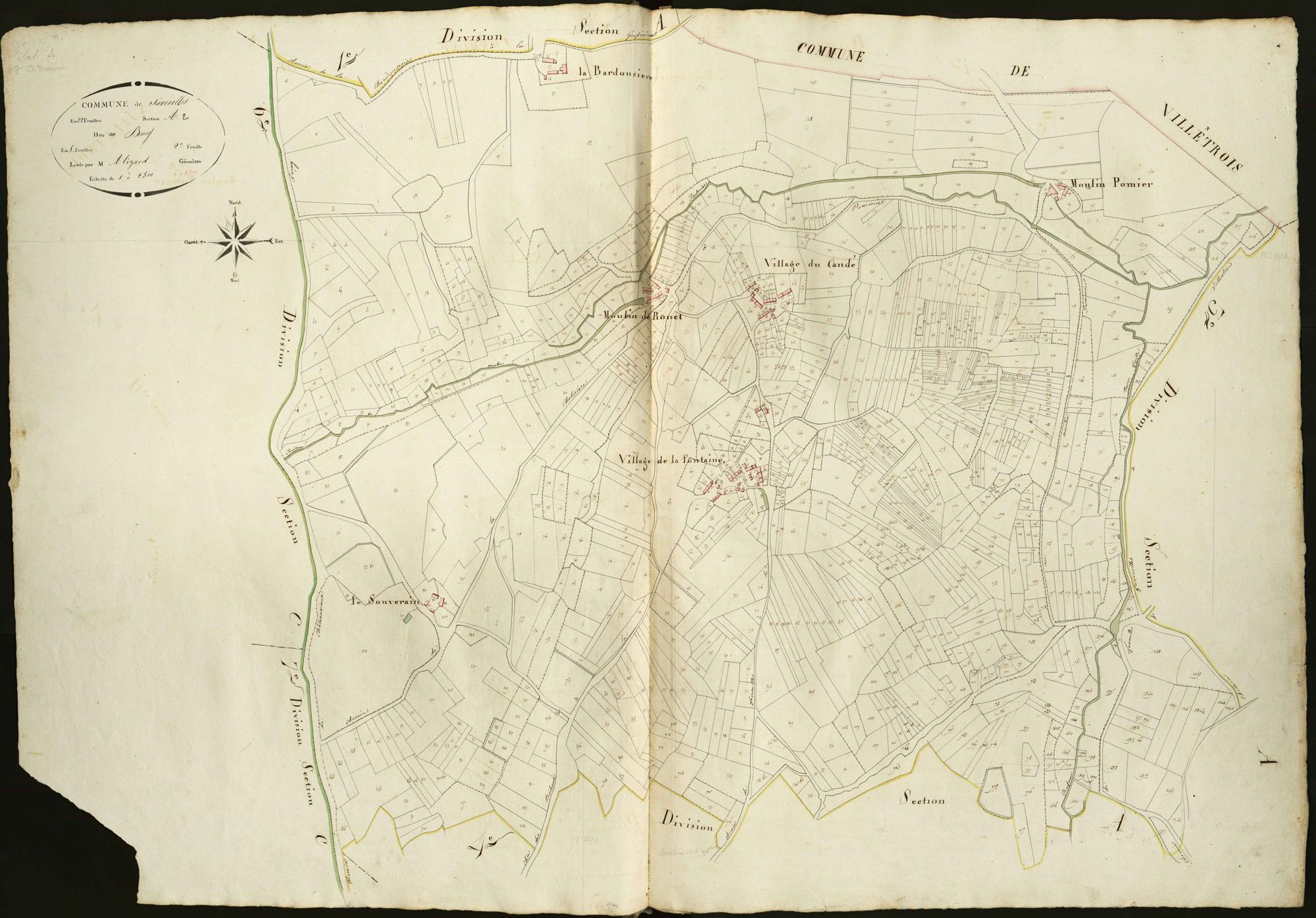 Faverolles - Section A2, dite du Bourg.
