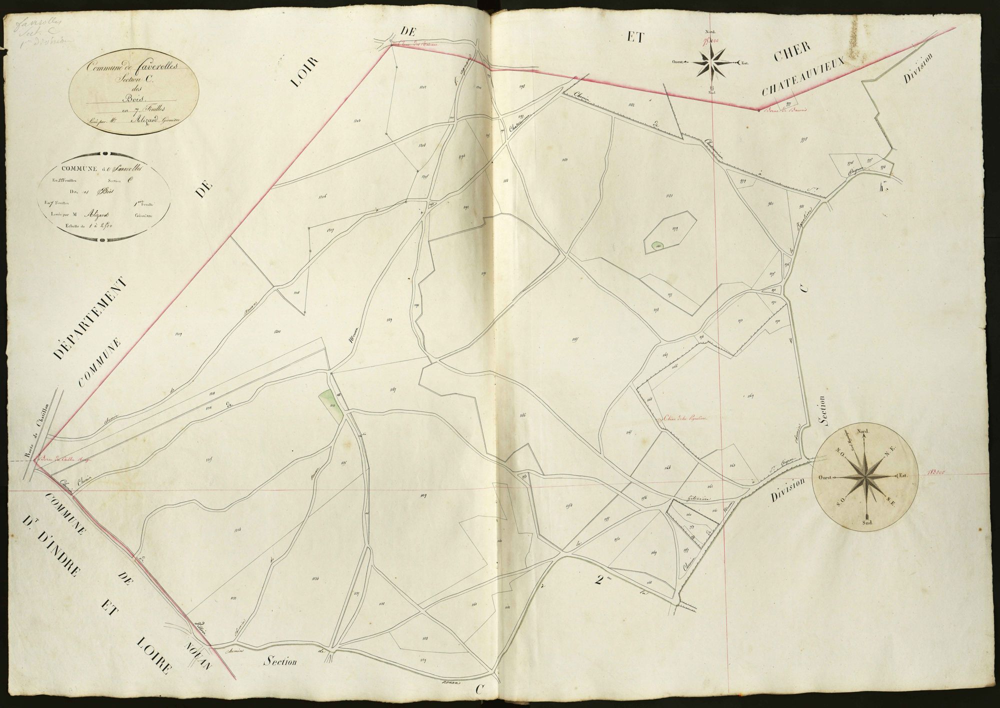 Faverolles - Section C1, dite des Bois.