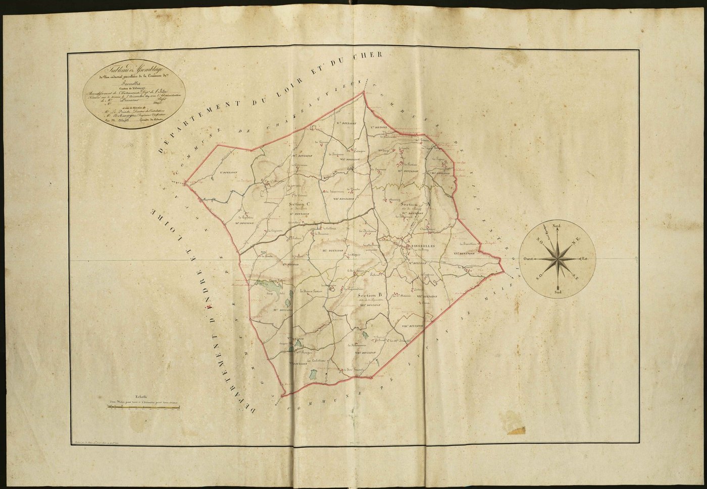 Faverolles - Tableau d'assemblage.