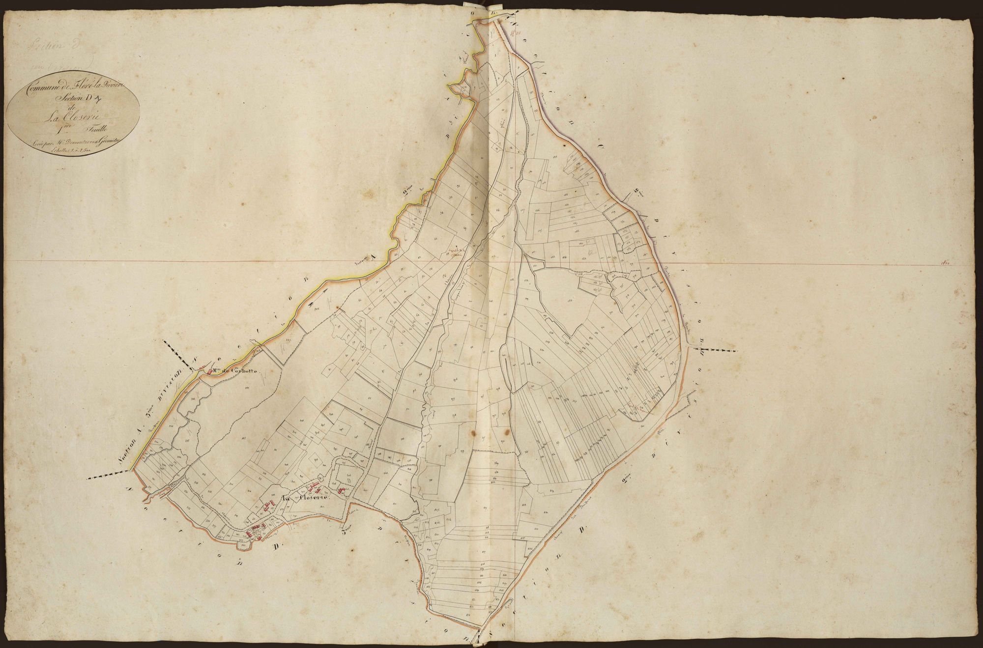 Fléré-la-Rivière - Section D1, dite de la Closerie.