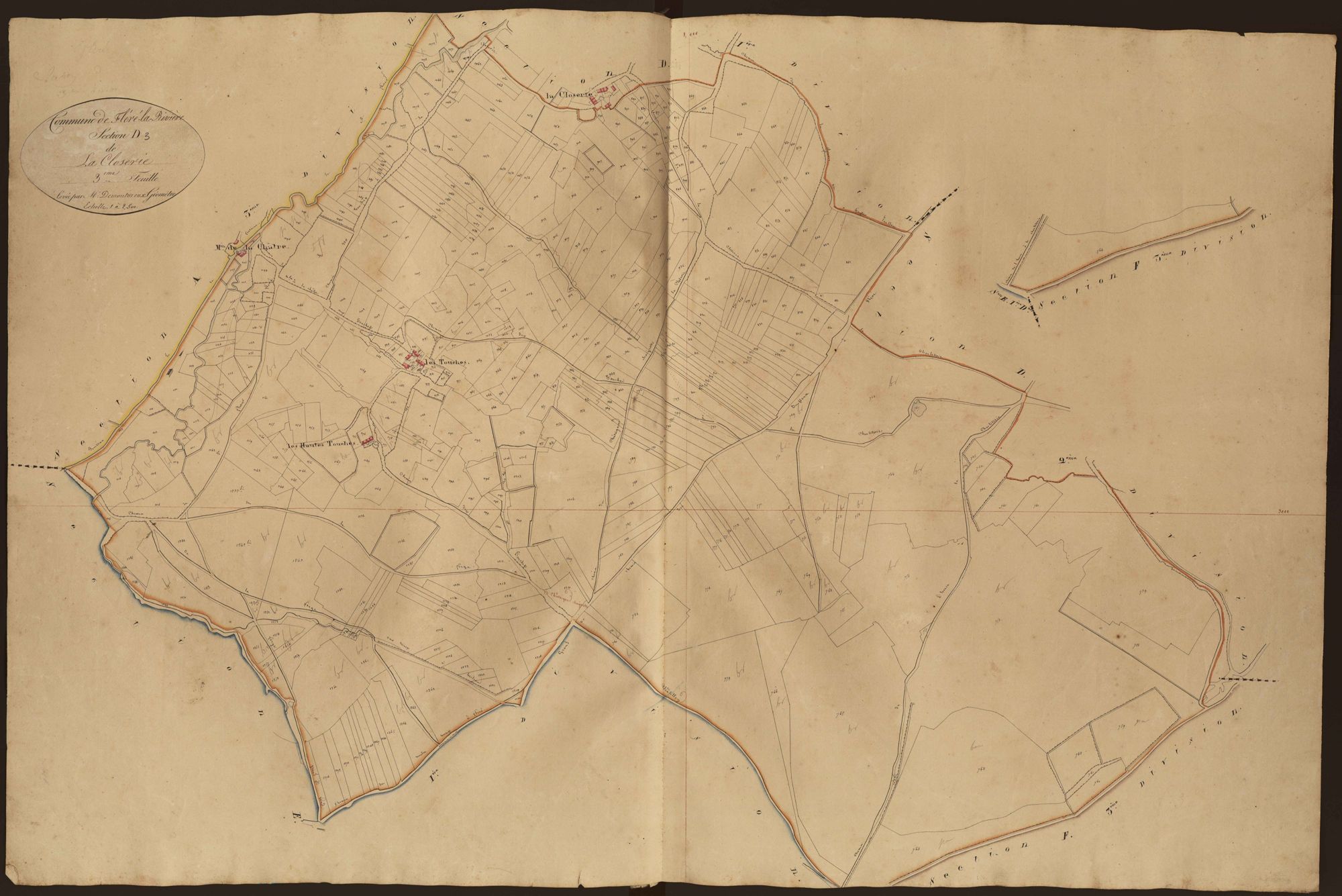 Fléré-la-Rivière - Section D3, dite de la Closerie.