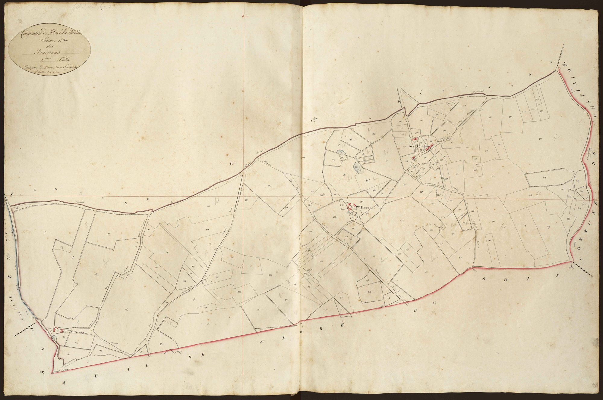 Fléré-la-Rivière - Section G2, dite des Buissons.