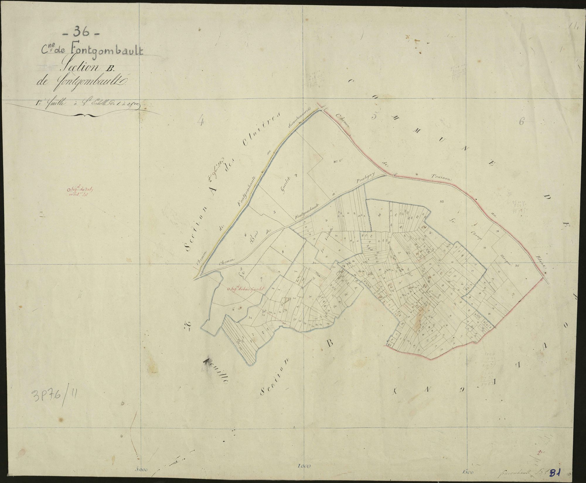 Fontgombault - Section B1, dite de Fontgombault ou du Bourg.
