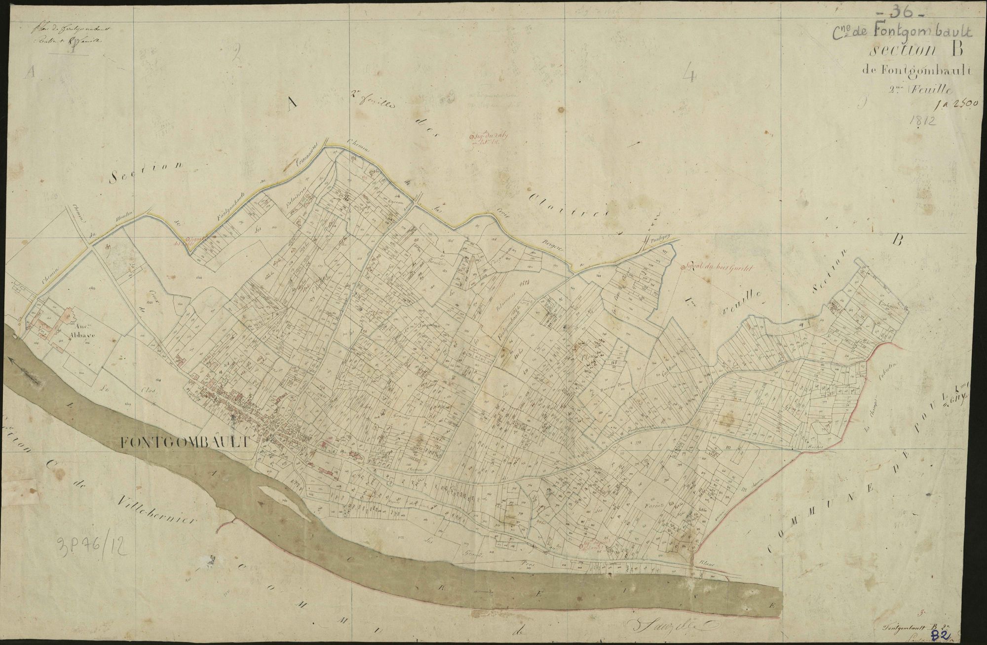 Fontgombault - Section B2, dite de Fontgombault ou du Bourg.