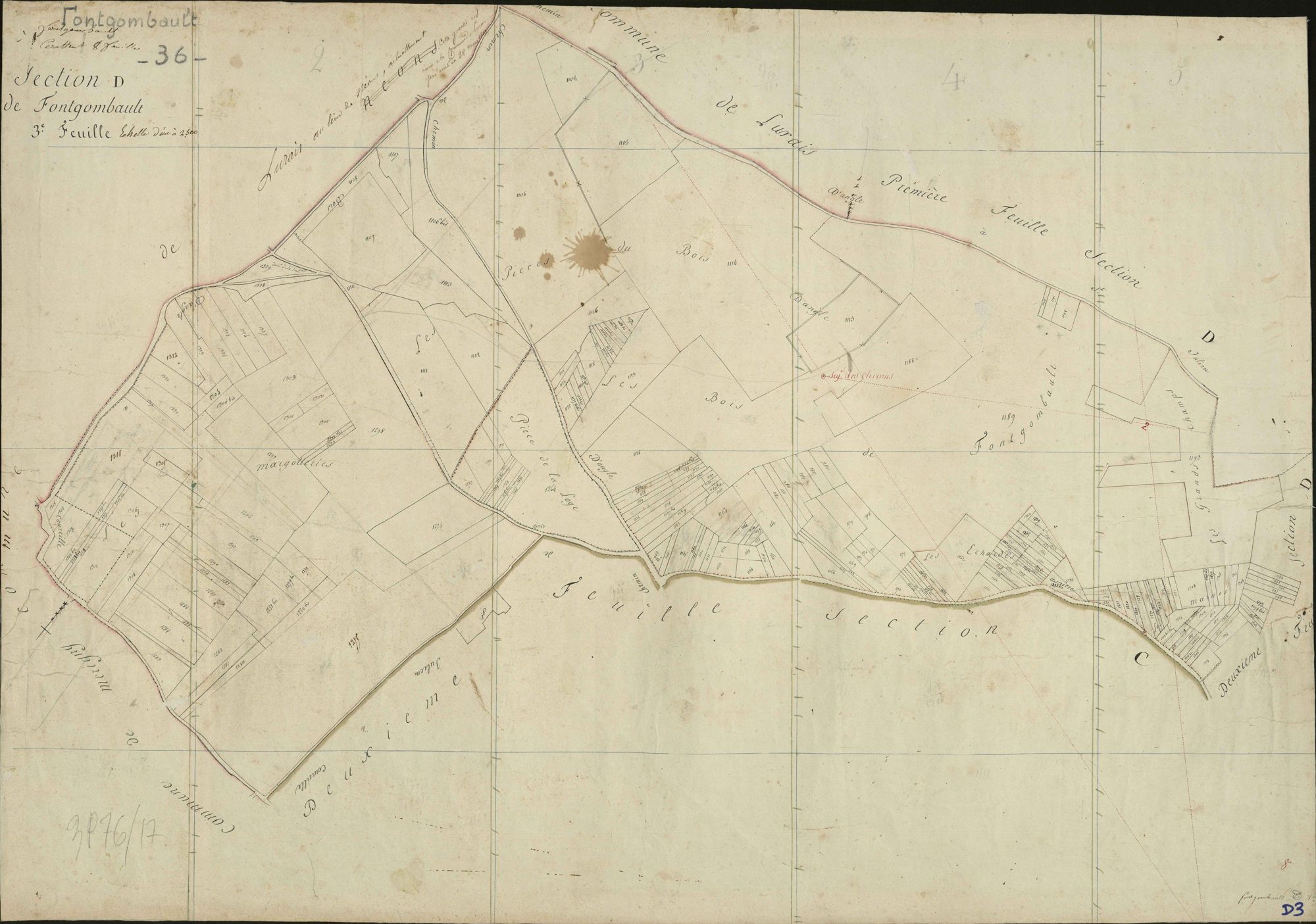 Fontgombault - Section D3, dite de Fontgombault ou des Berthonnières.