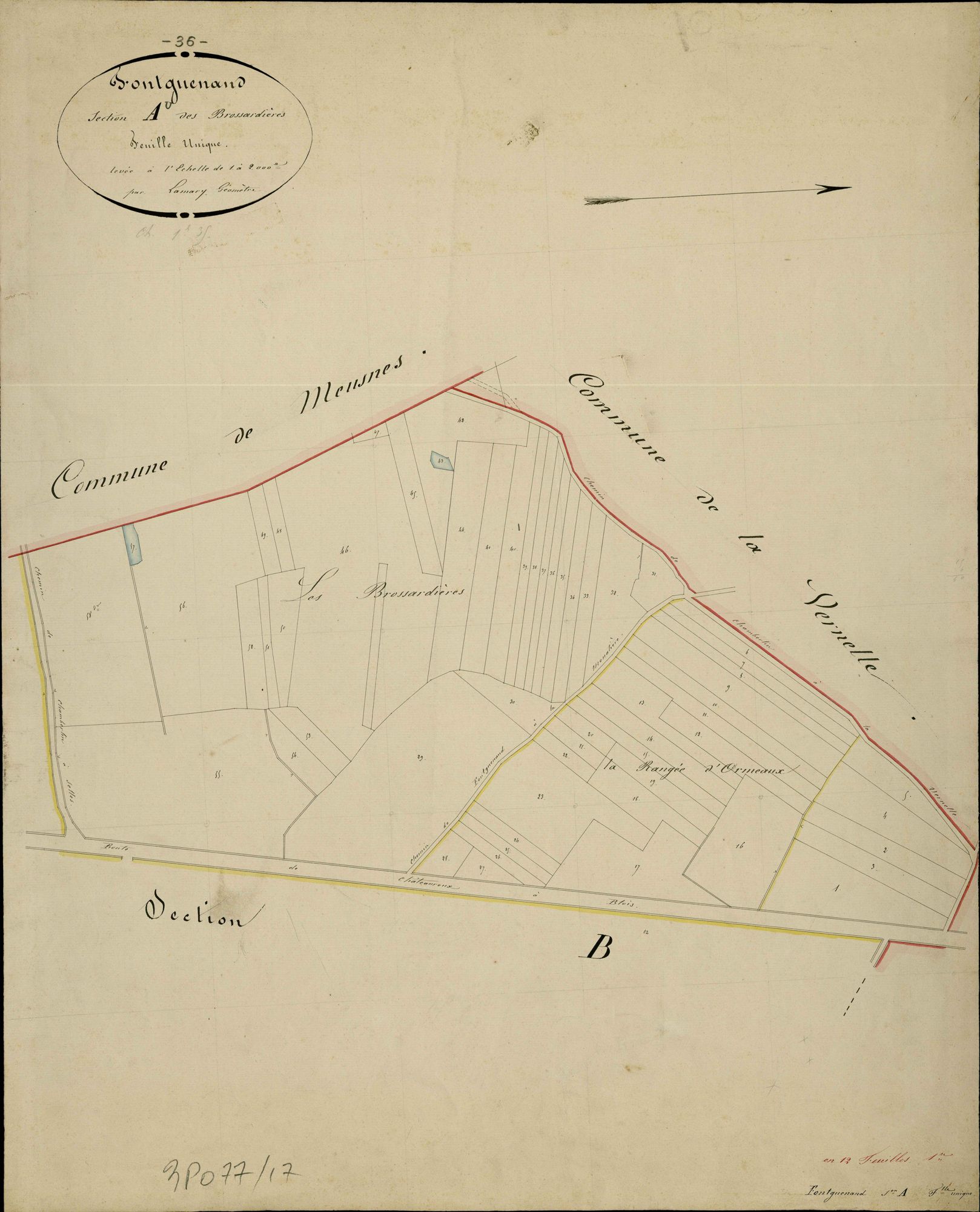 Fontguenand - Section A, dite des Brossardières.