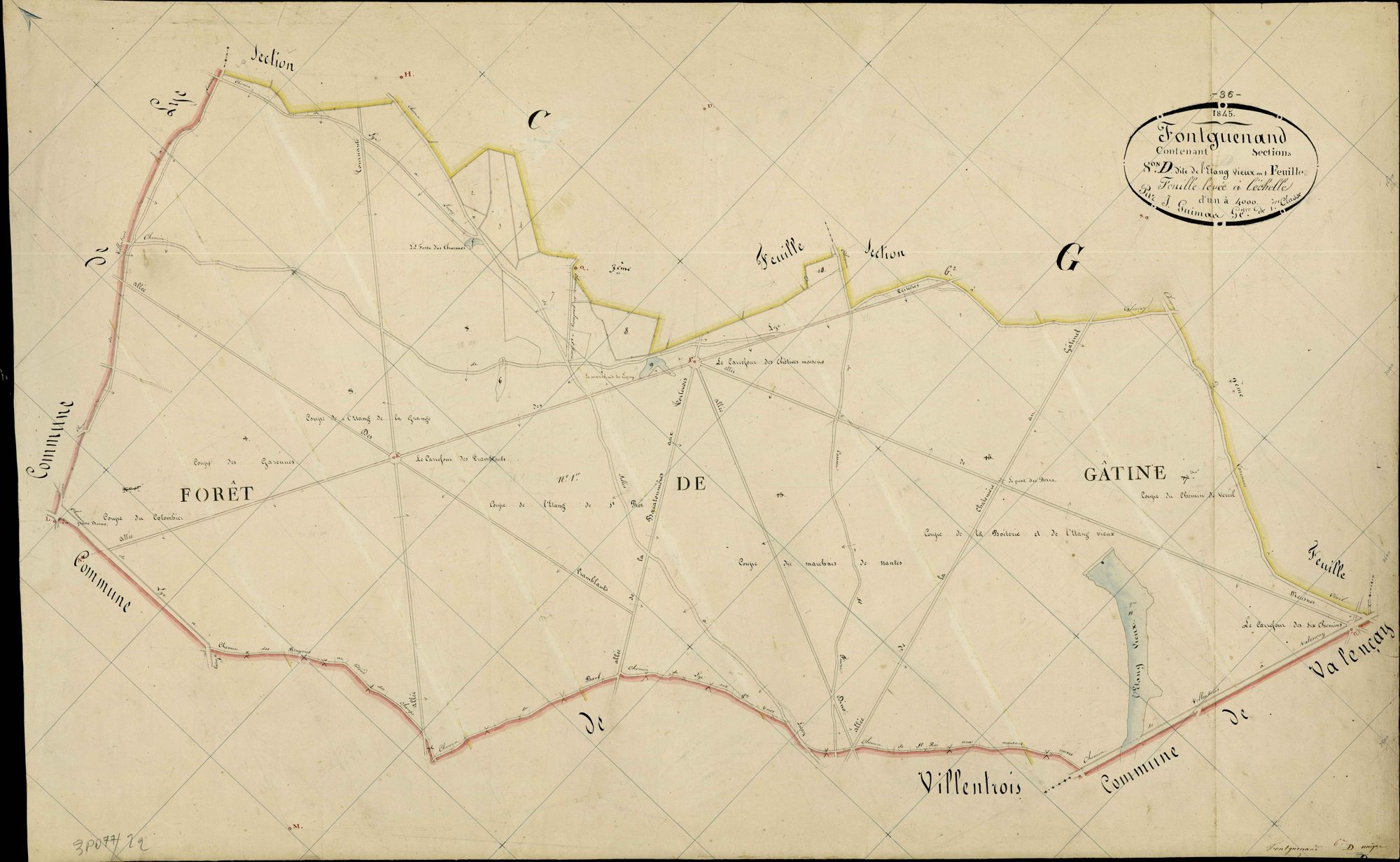 Fontguenand - Section D, dite de l'Etang vieux.