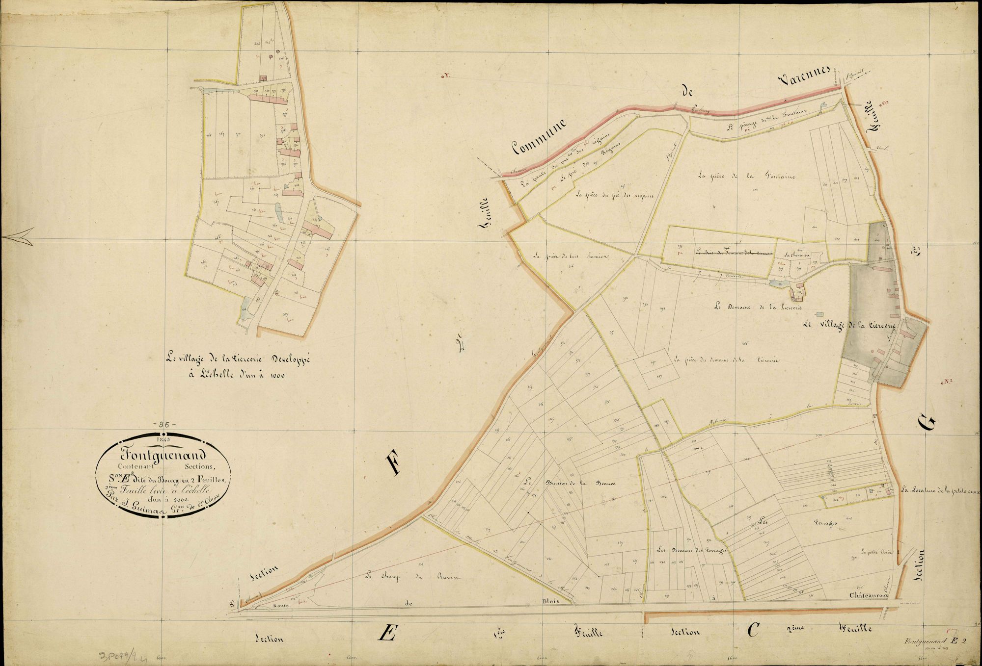 Fontguenand - Section E2, dite du Bourg.