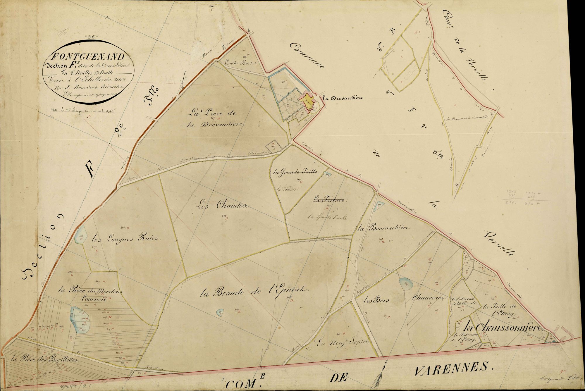 Fontguenand - Section F1, dite de la Drévaudière.