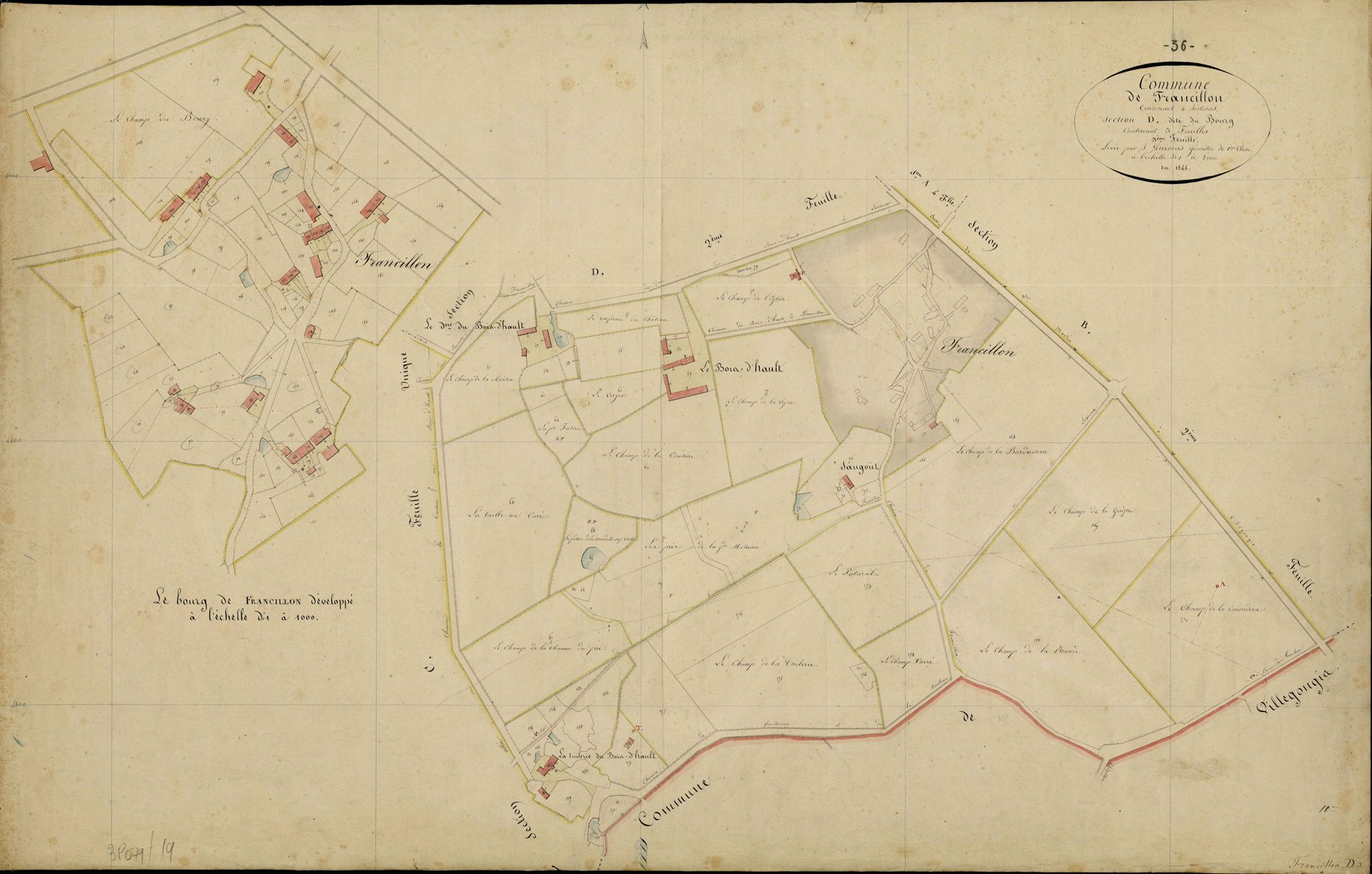 Francillon - Section D3, dite du Bourg.