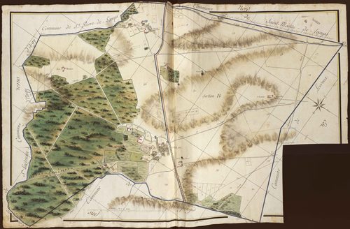Francillon - Section unique, plan non daté, cartouche découpé.