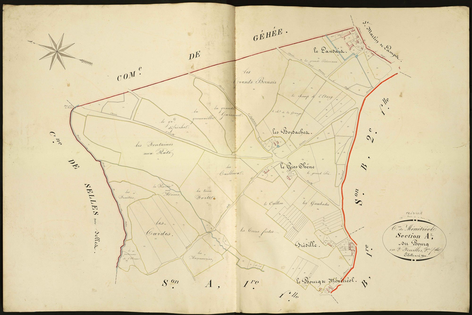 Frédille - Section A2, dite du Bourg.
