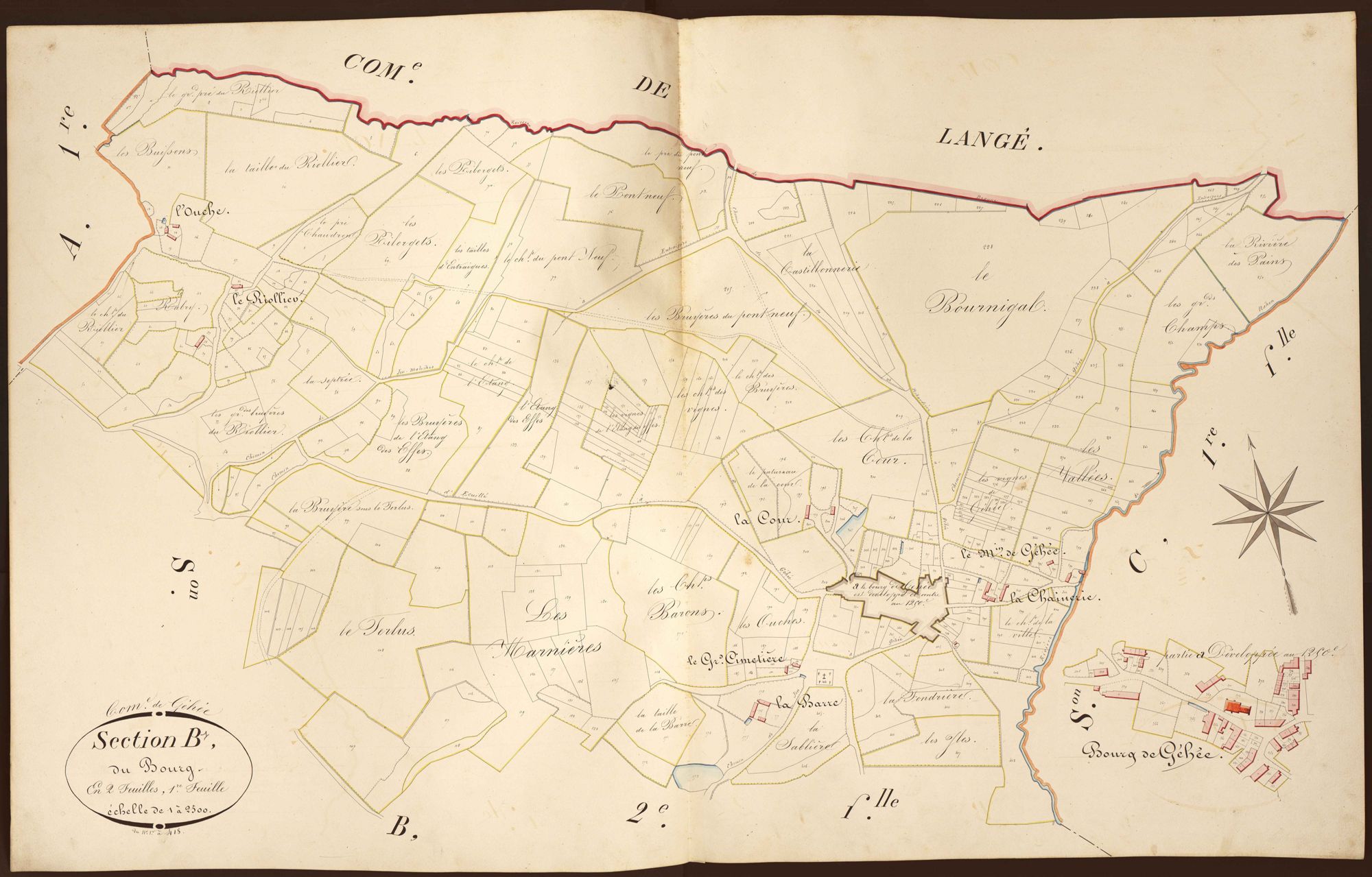 Gehée - Section B1, dite du Bourg.