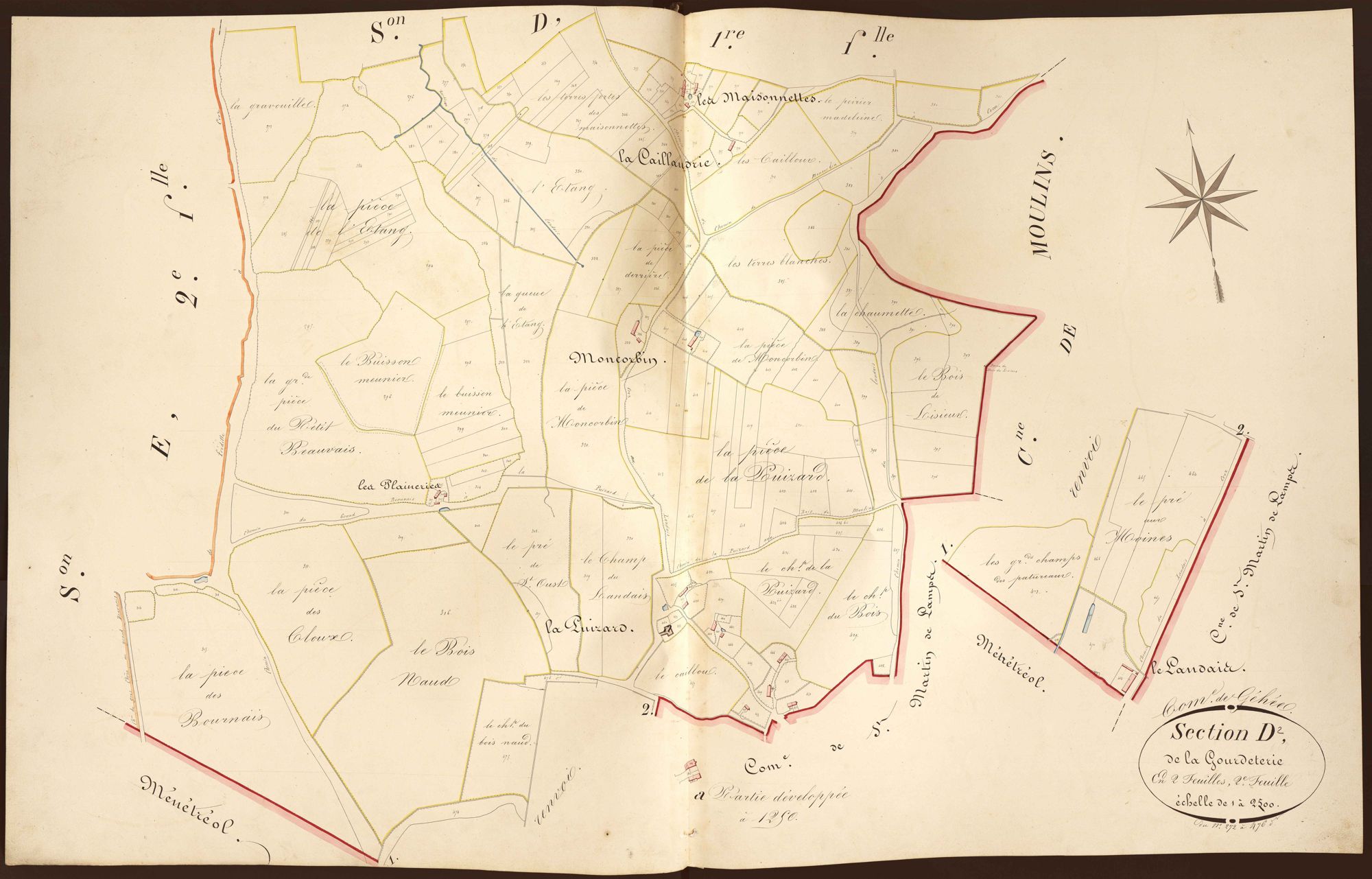 Gehée - Section D2, dite de la Gourdeterie.