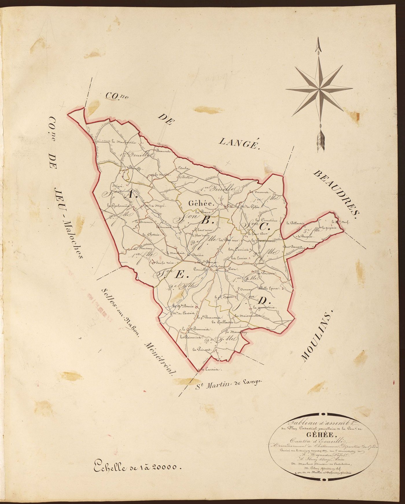 Gehée - Tableau d'assemblage.