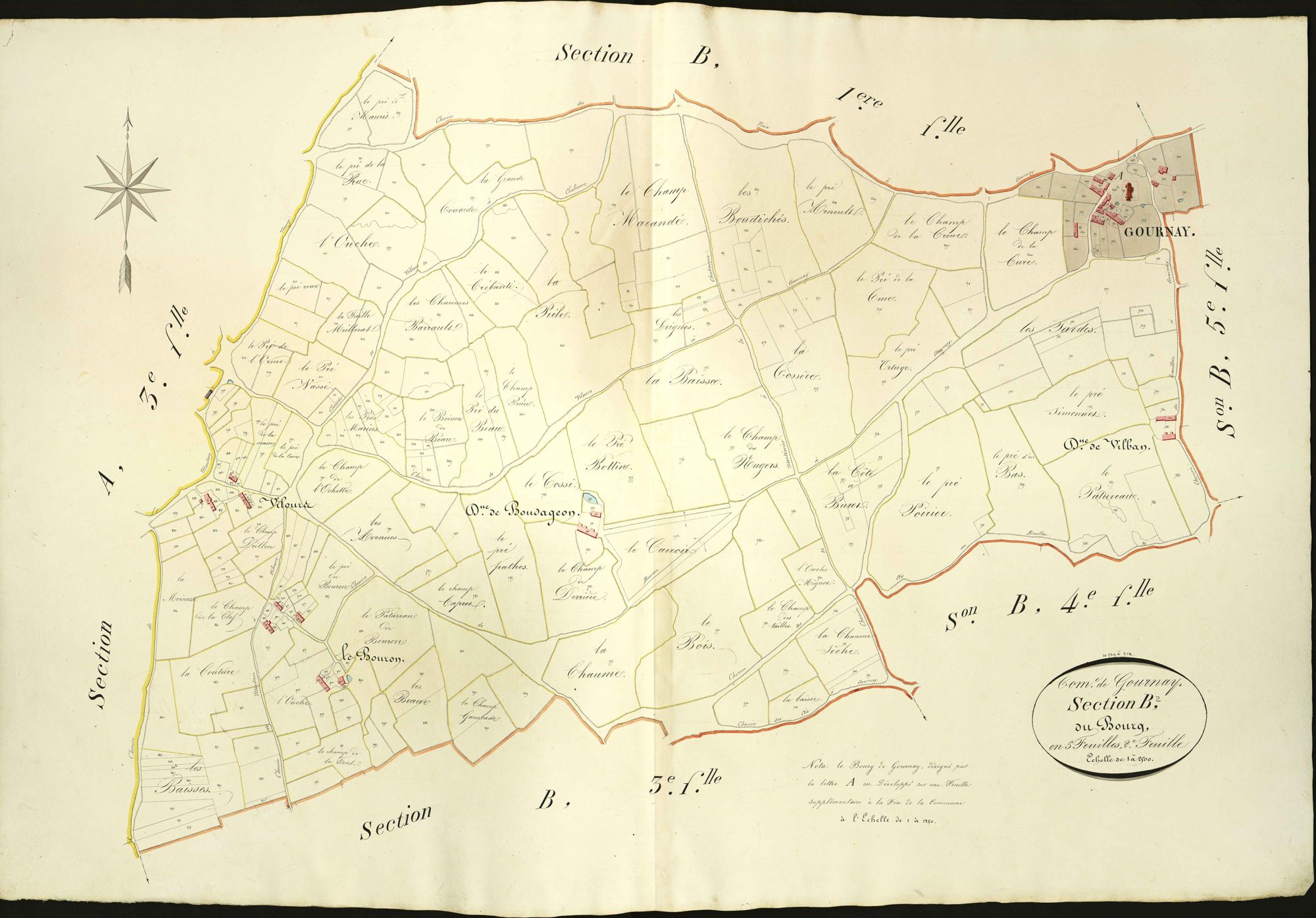 Gournay - Section B2, dite du Bourg.