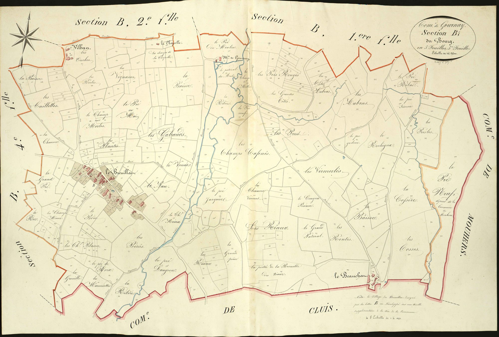 Gournay - Section B5, dite du Bourg.