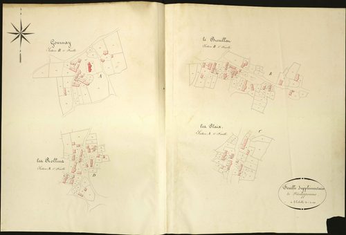 Gournay - Feuille supplémentaire de développement (Les Plaix, Rollin, Bourg de Gournay, Le Breuillat).
