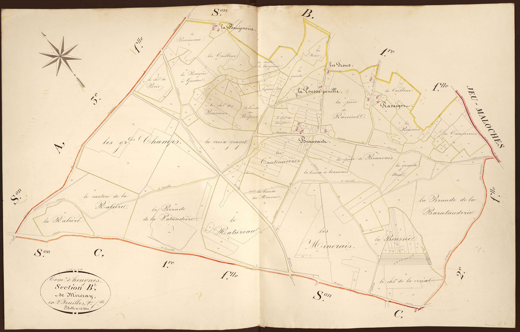 Heugnes - Section B2, dite de Mizeray.
