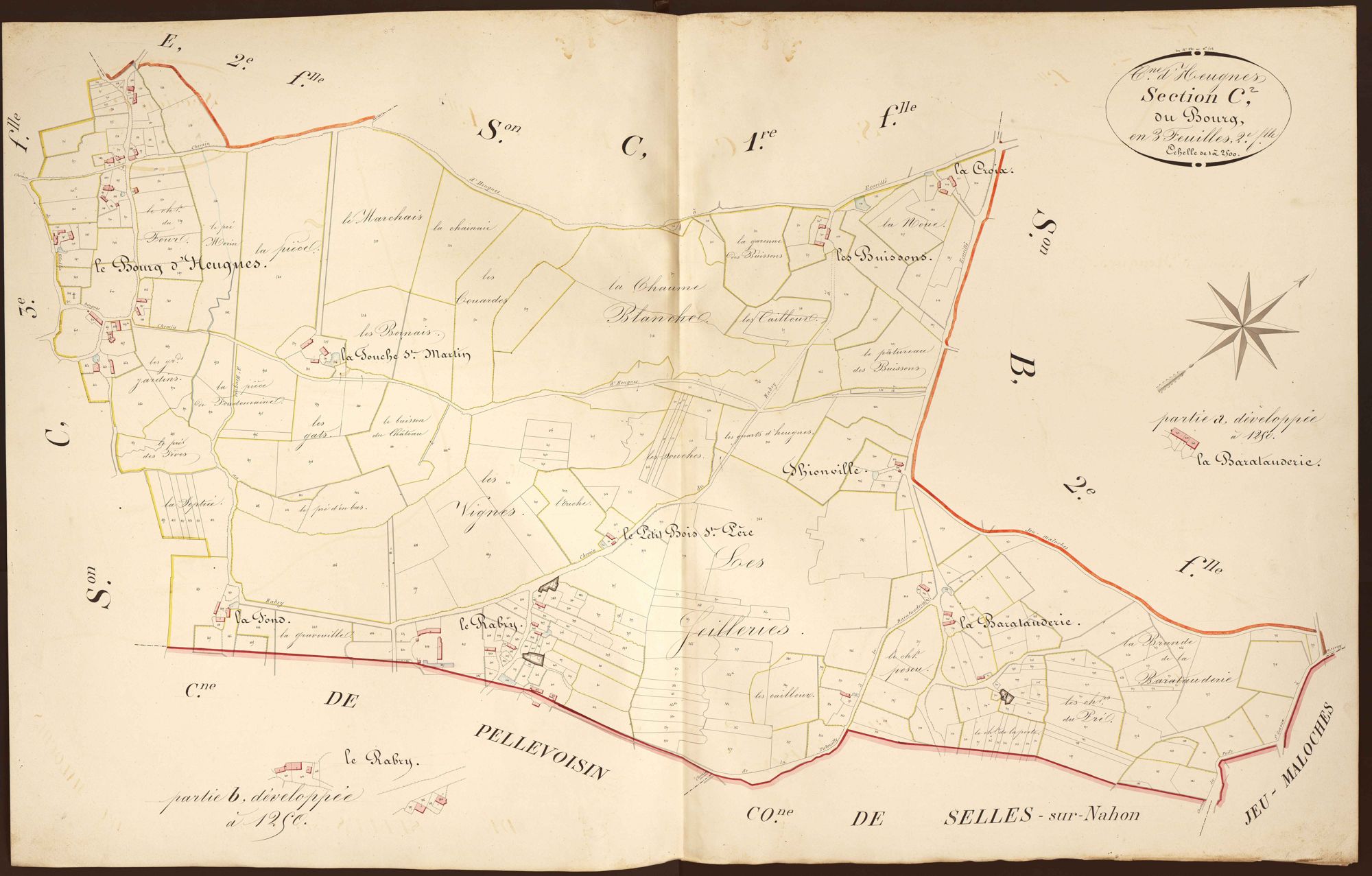 Heugnes - Section C2, dite du Bourg.